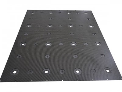 3K亮光碳纤维板来图定制，30mm厚铺层工艺碳纤维板