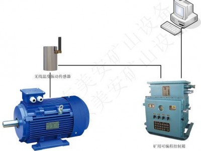 矿山皮带机提升机水泵房空压机的电动机温度振动在线监控监测系统